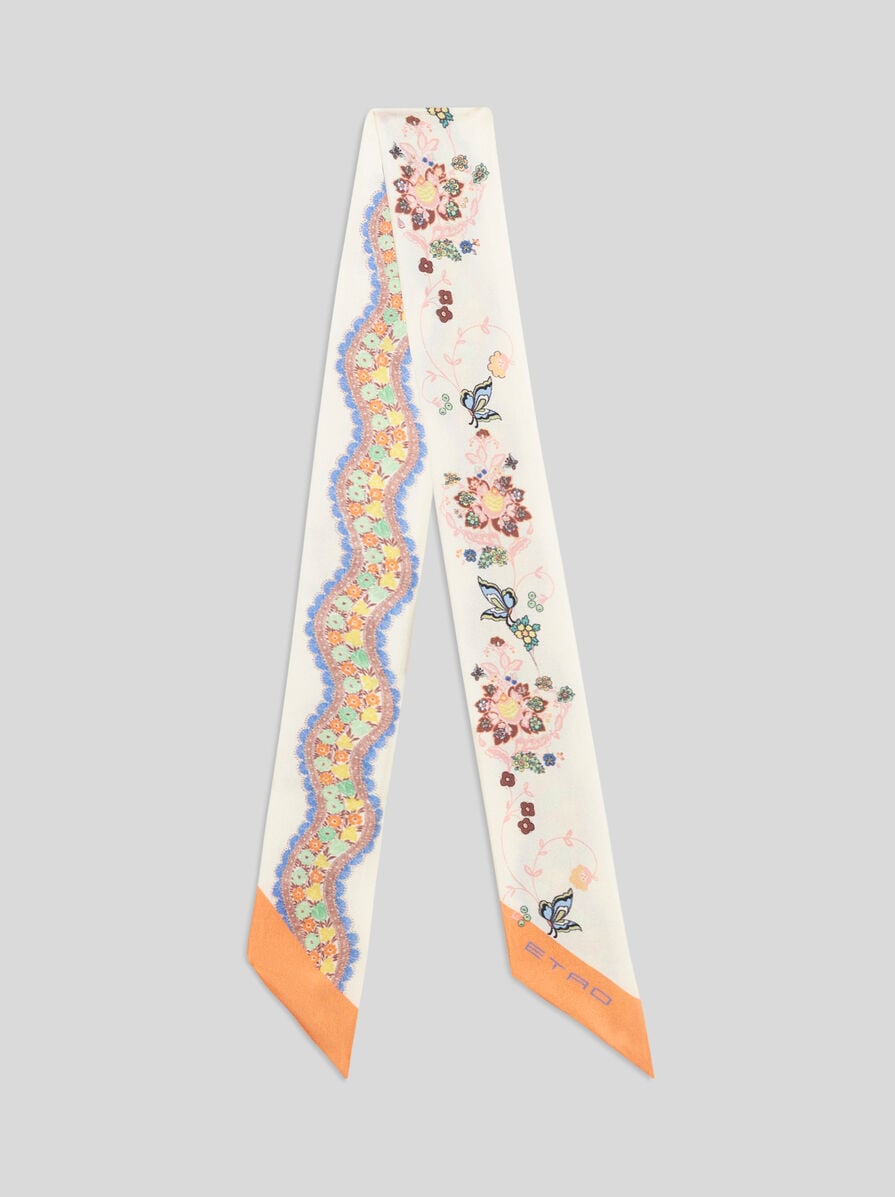 ETRO| (WATA0016AK678 X0803) FLORAL SILK PAISLEYINA | Scarves and Silk | ETRO