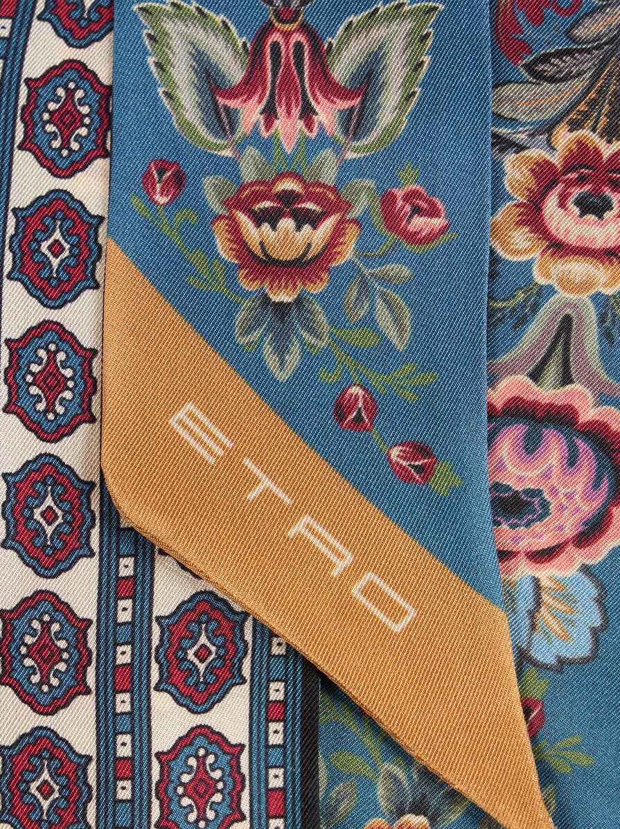 【関税&送料込】Etro Printed Silk Paisleyna SILK PAISLEYINA WITH PLACED PRINT
