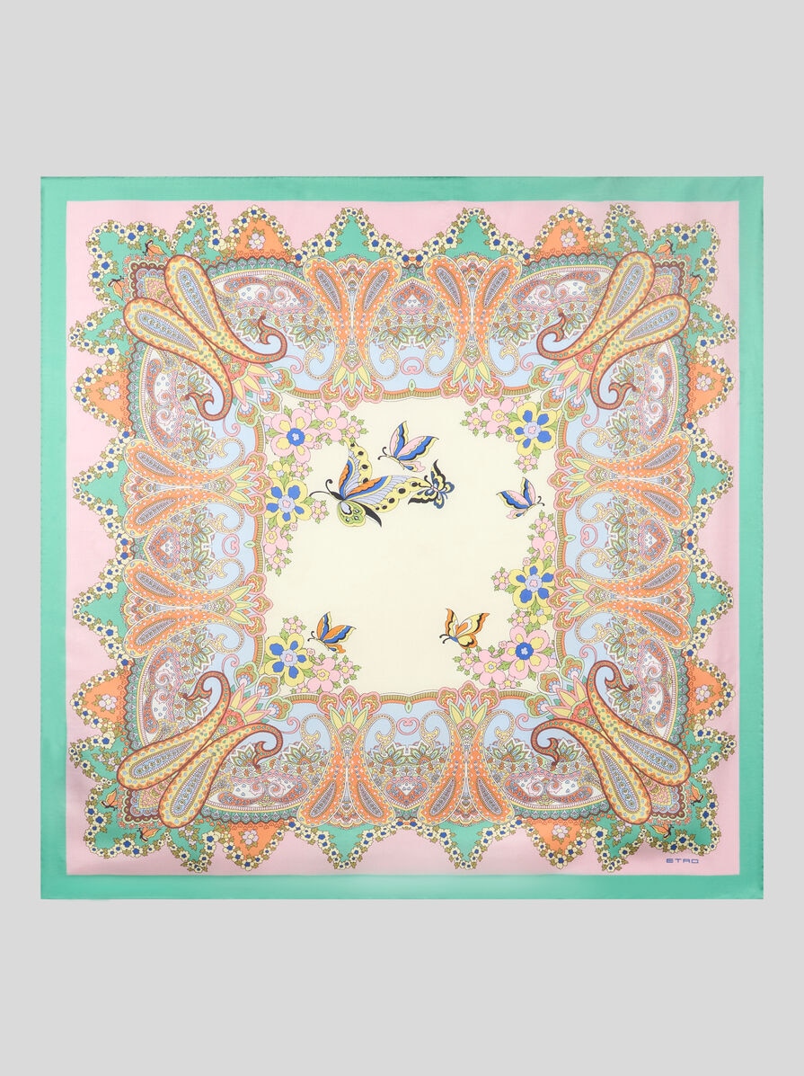 FLORAL SILK SCARF