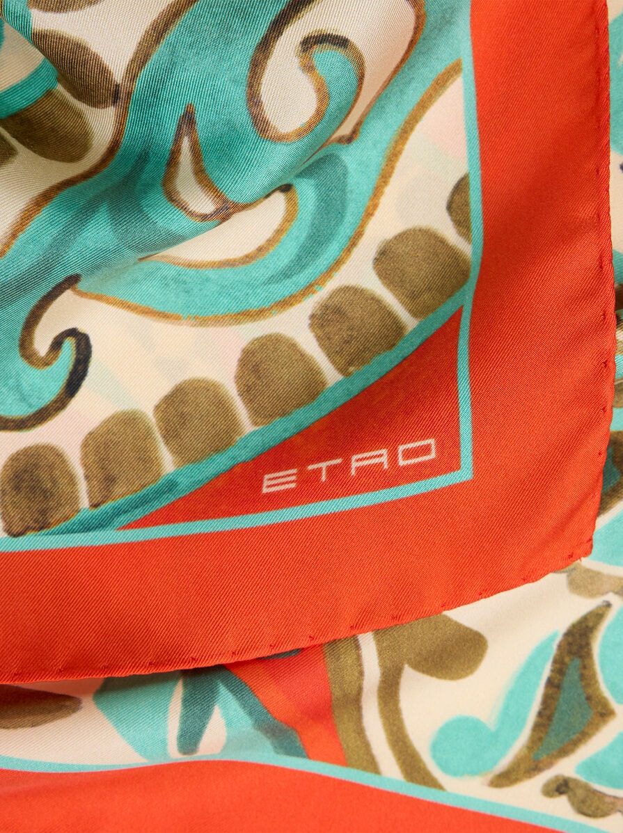 スカーフ ETRO SS25 Scarves (WAXA0006 AK631X0872) Etro Floral Cotton-Blend Scarf | Saks Fifth Avenue