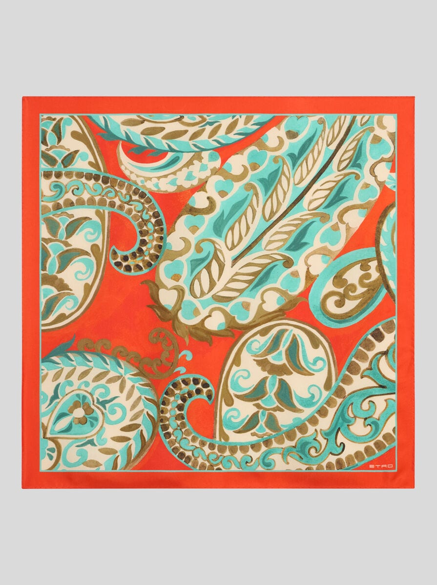 MULTICOLOURED PAISLEY SILK SCARF | Scarves and Silk | ETRO