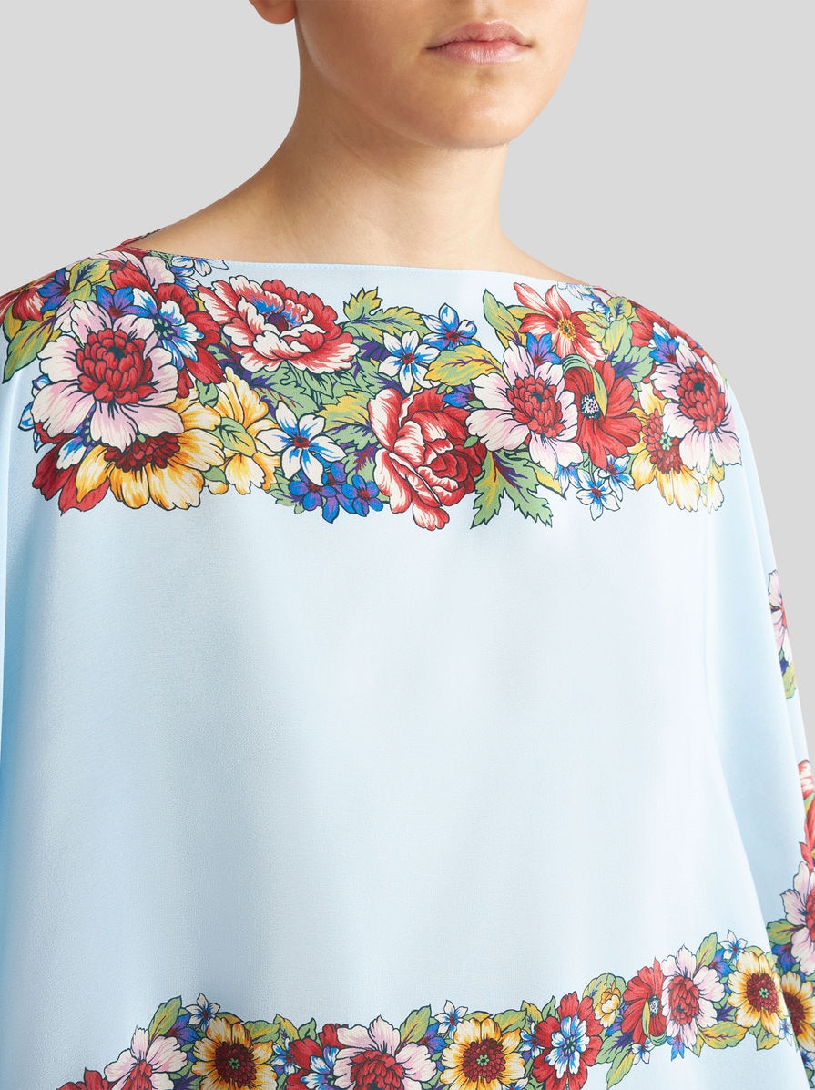 美品❤︎ETRO シルクポンチョ ETRO ペイズリー シルクポンチョ | ニュートラル | FARFETCH JP
