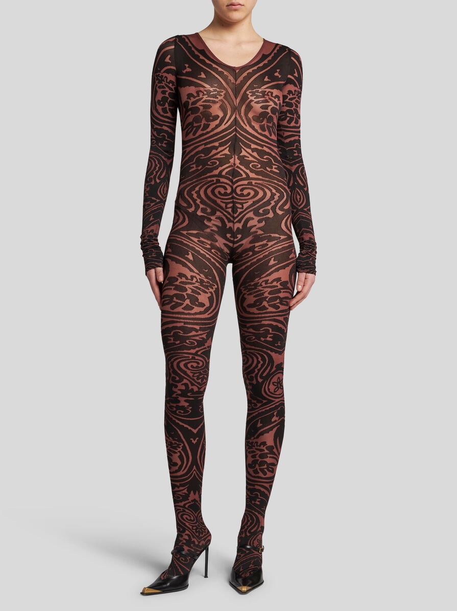 ラグジュアリー【ETRO】ペイズリー タトゥー ボディスーツ ラグジュアリー【ETRO】ペイズリー タトゥー ボディスーツ (ETRO