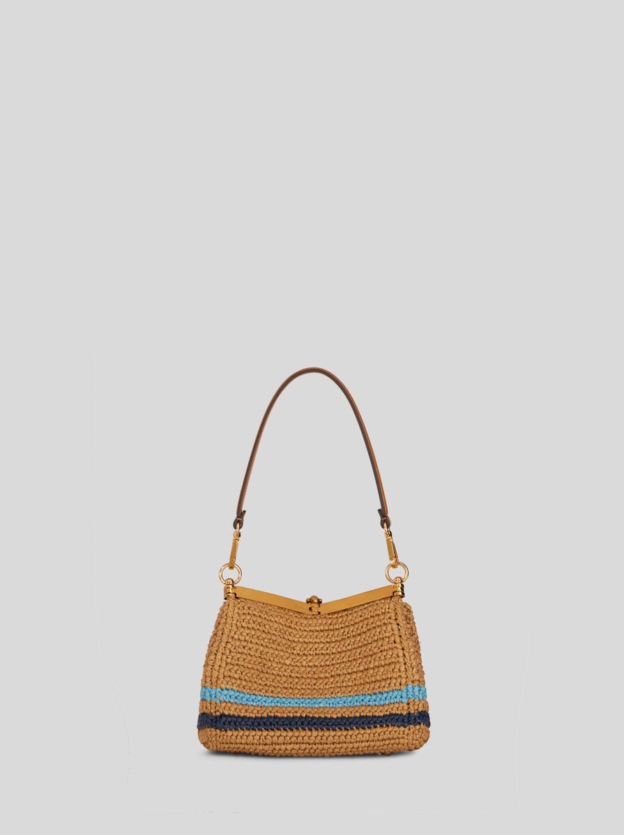 【送料&関税込】Etro Perforated Raffia Shoulder Bag Etro Perforated Raffia Shoulder Bag - Beige - Men