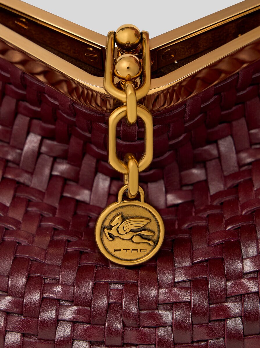 TASCHE VELA MITTELGROSS AUS GEFLOCHTENEM BAST Etro Vela ETRO