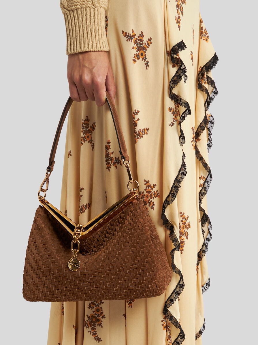 送料関税込【ETRO】 Vela ミディアムバッグ（ウーブンレザー） 1P0262192_152_07d41083-4e0d-