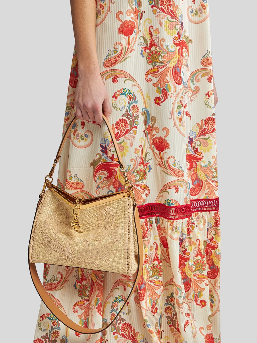 MEDIUM RAFFIA VELA BAG | Etro Vela | ETRO