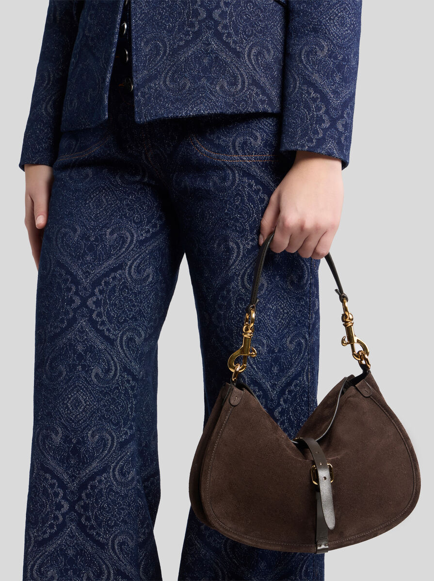 ショルダーバッグ・ポシェット Etro Suede Shoulder Bag Etro Fringe Buckle Suede Shoulder Bag | Neiman Marcus