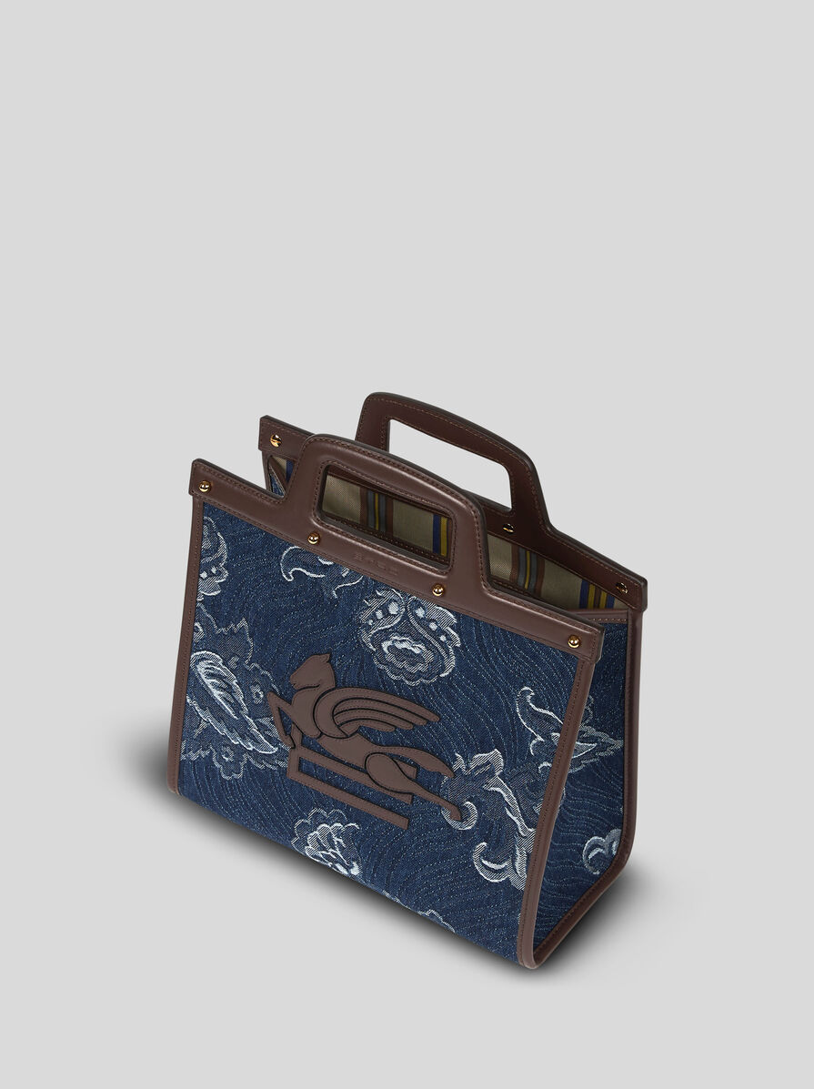 Etro ラブトロッター ミディアム ジャカード デニム ショッパー ETRO】デニムジャカード ラブトロッター バッグ （ミディアム)