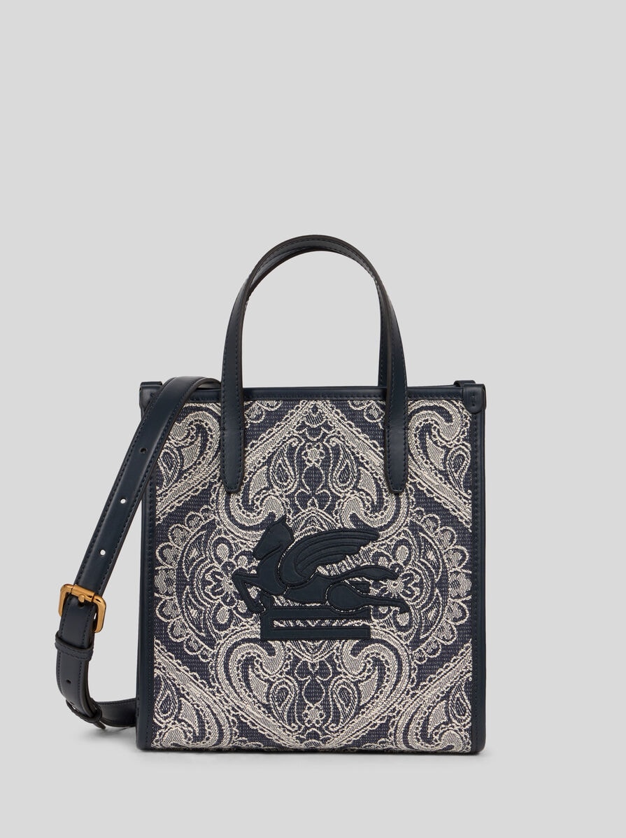 ETRO▼直営買付 デニムジャカードラブトロッターバッグ スモール 三越伊勢丹 | ETRO/エトロ_Women通販 | デニムジャカード ラブ