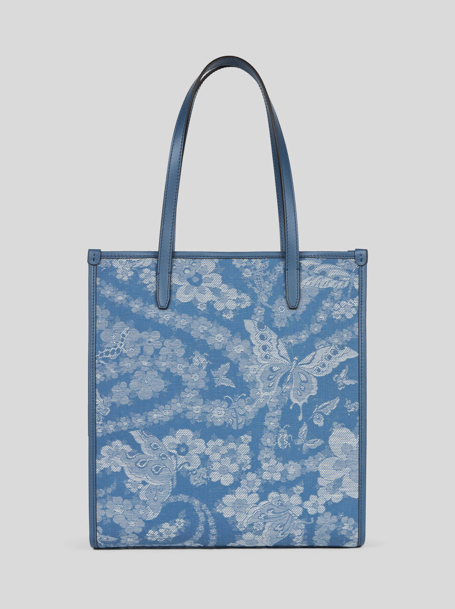 ETRO フローラルデニム ミディアム ラブトロッター トートバッグ ETRO フローラルデニム ラブトロッター トートバッグ ミディアム
