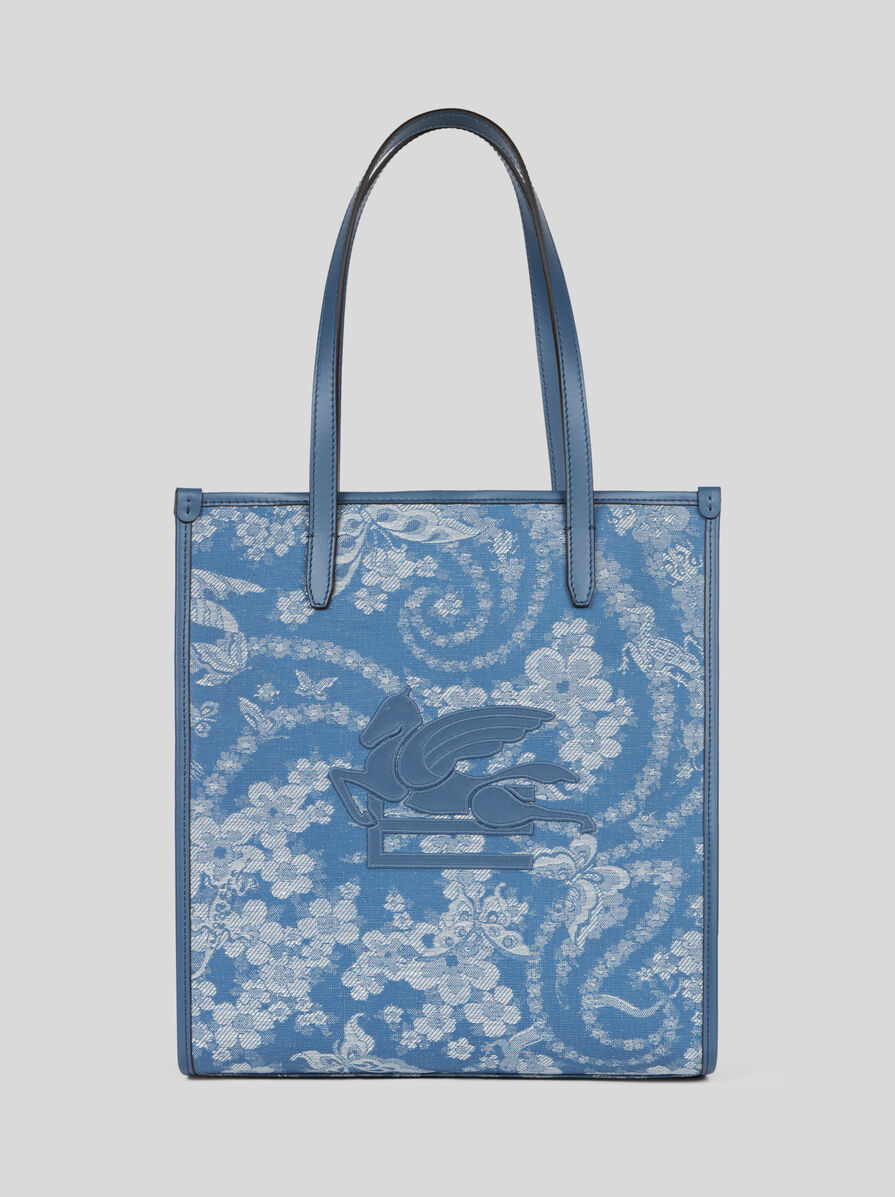 ETRO フローラルデニム ラブトロッタートートバッグ ミディアム フローラルデニム ラブトロッタートートバッグ ミディアム | エトロ
