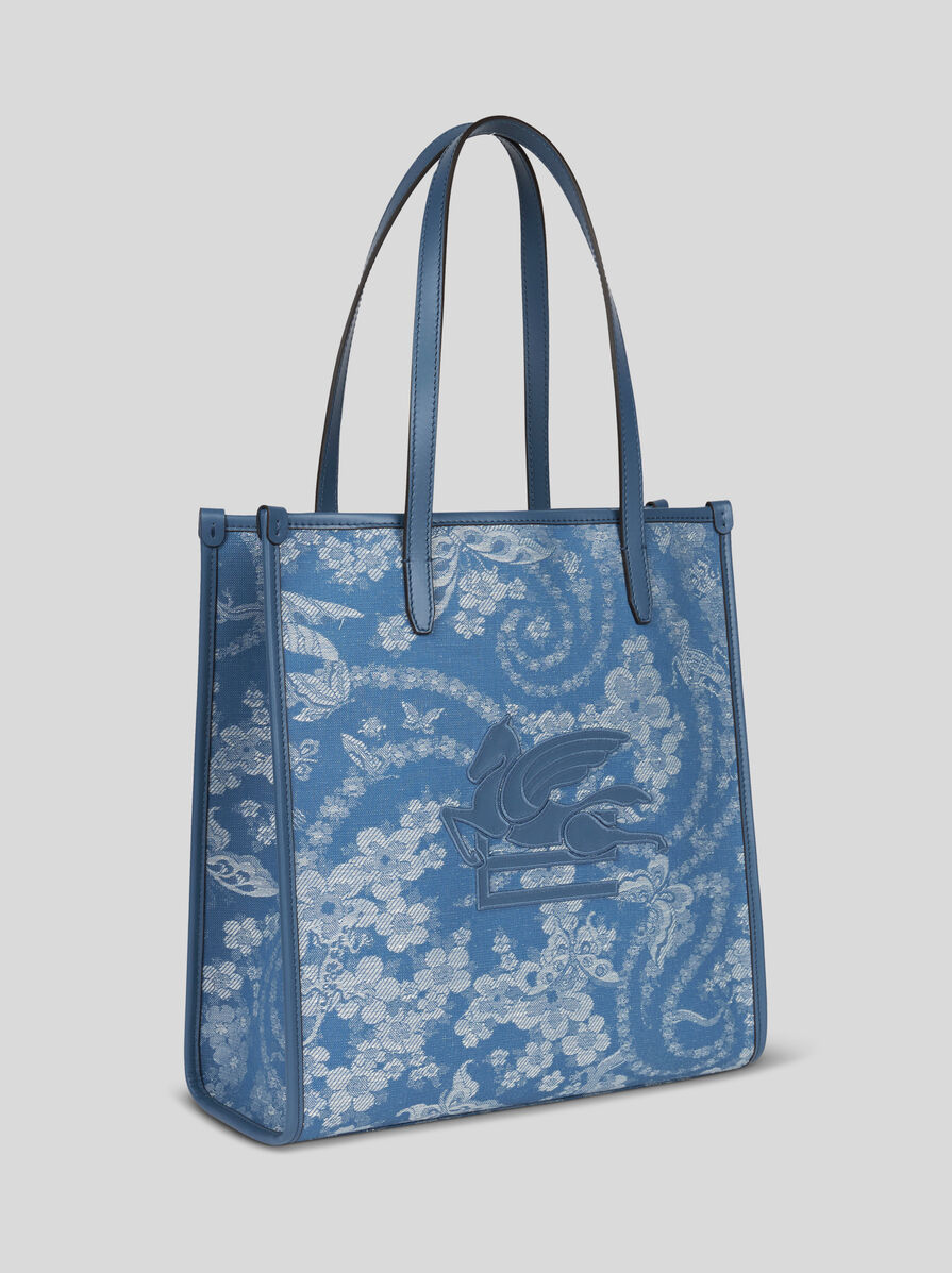 ETRO フローラルデニム スモール ラブトロッター トートバッグ フローラルデニム ラブトロッタートートバッグ ミディアム | エトロ