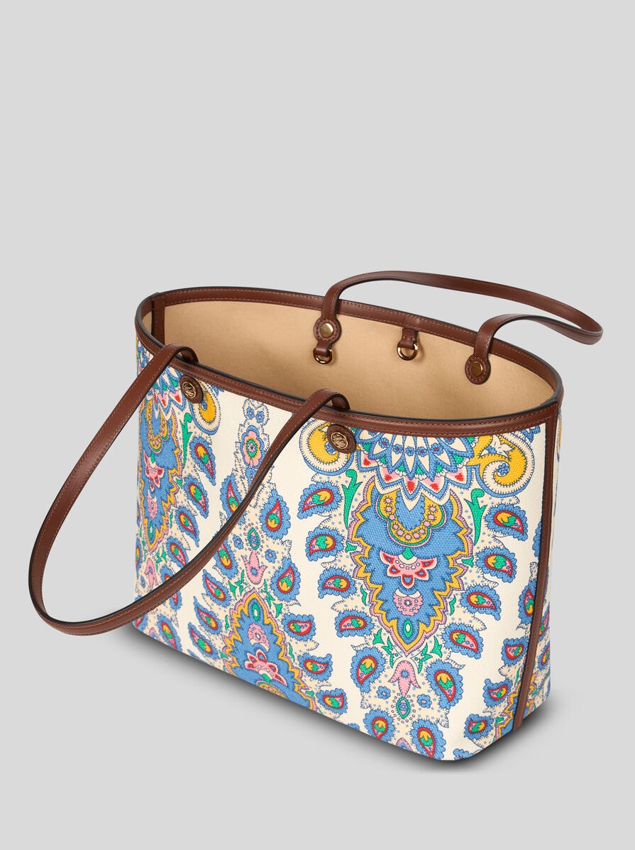 VIP【関税送料無料】希少 Etro Medium ETRO Essential bag ETRO ESSENTIAL MEDIUM PRINTED CANVAS BAG