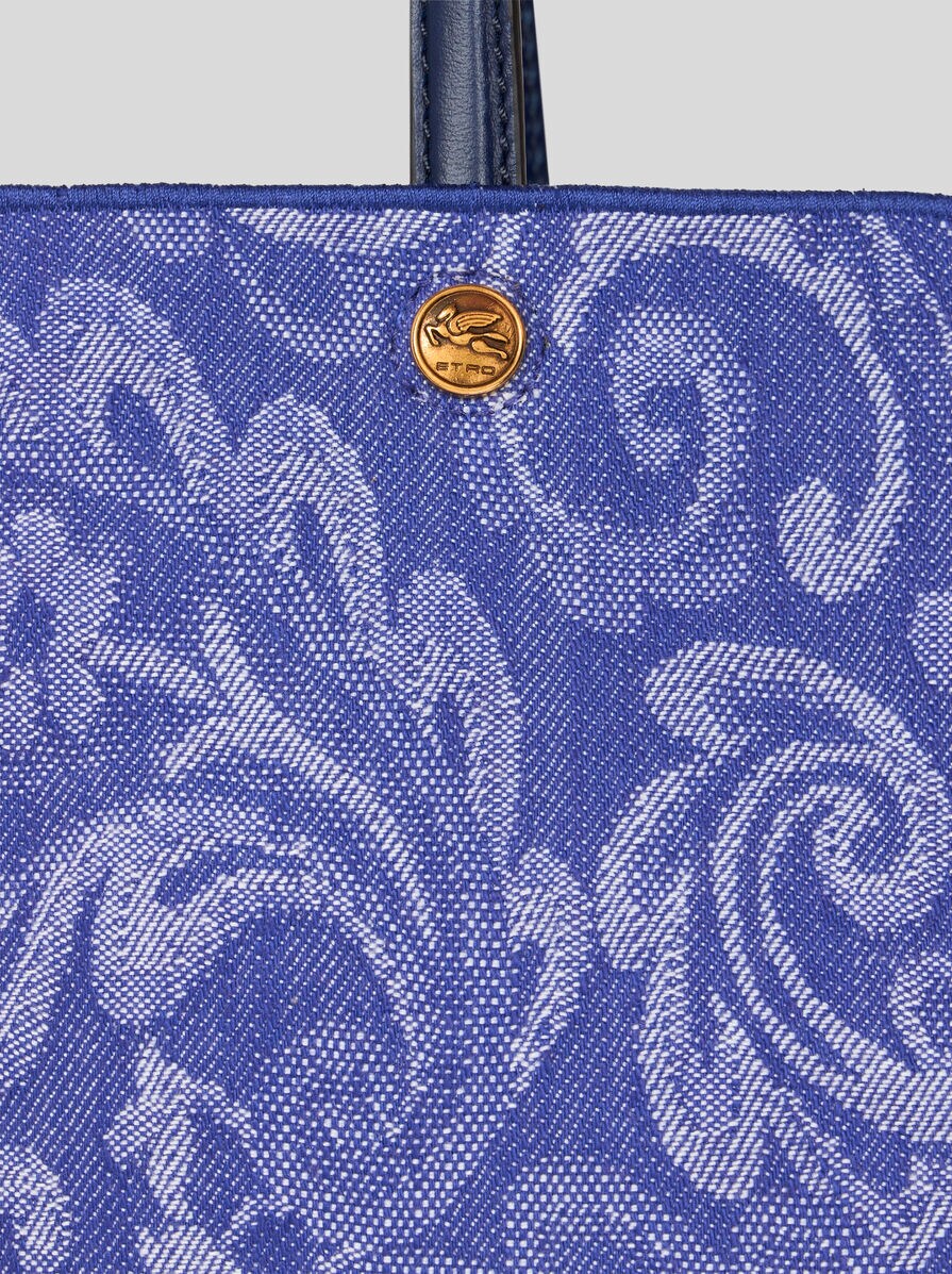 【大人気】ETRO ジャガードデニムトートバッグ ミディアム ETRO ESSENTIAL ジャカード デニム トートバッグ（ミディアム）