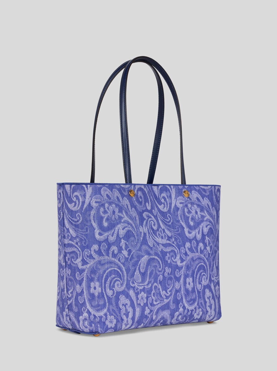 【大人気】ETRO ジャガードデニムトートバッグ ミディアム デニムジャガード ラブトロッター ミディアム | エトロ