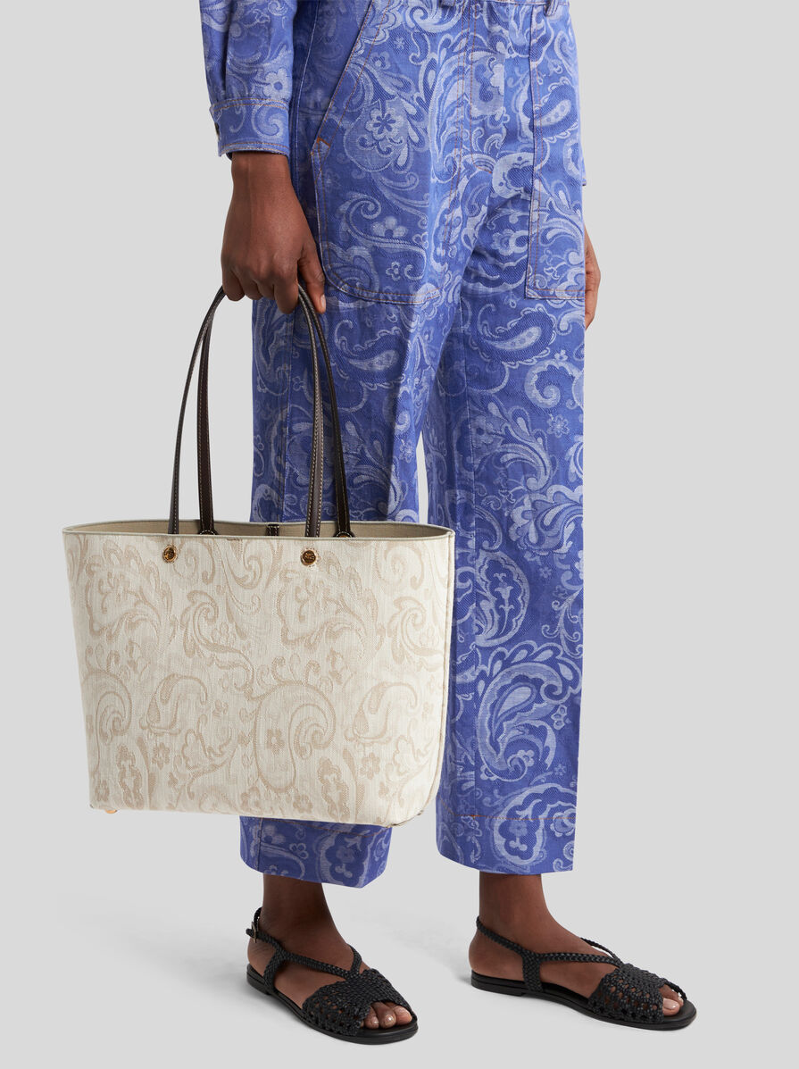 【ETRO】デニムジャカード リブラ トートバッグ スモール ペイズリー リブラ トートバッグ スモール | エトロ