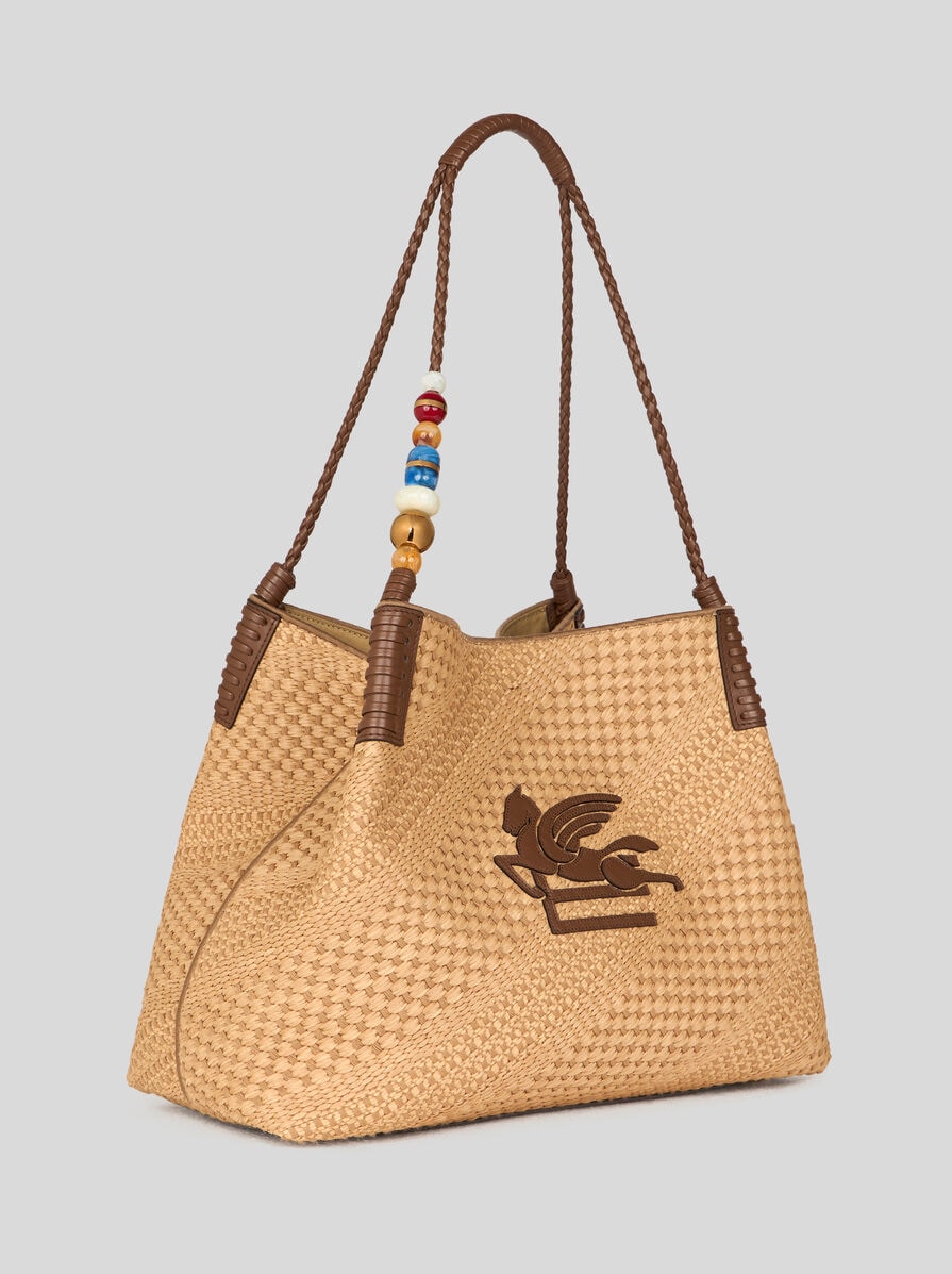 LARGE RAFFIA LIBRA TOTE BAG | Etro Libra | ETRO