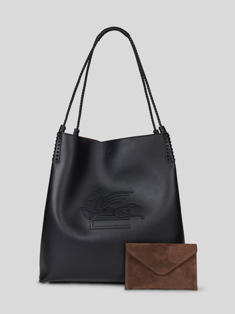 トートバッグ Etro Libra Medium Smooth Leather Tote Bag Libra Medium leather tote bag in black - Etro | Mytheresa