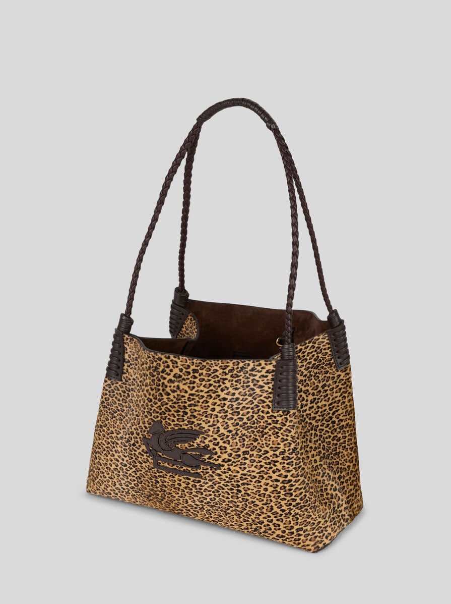 リブラ ミディアム アニマルプリントレザートートバッグ | エトロ