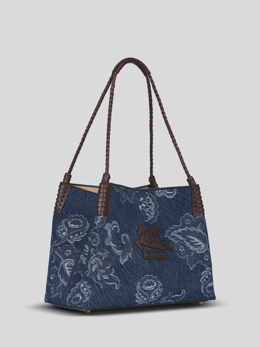 Etro リブラ ラージデニムジャカードトートバッグ □Etro(エトロ) Libra Large デニム ジャカード トートバッグ