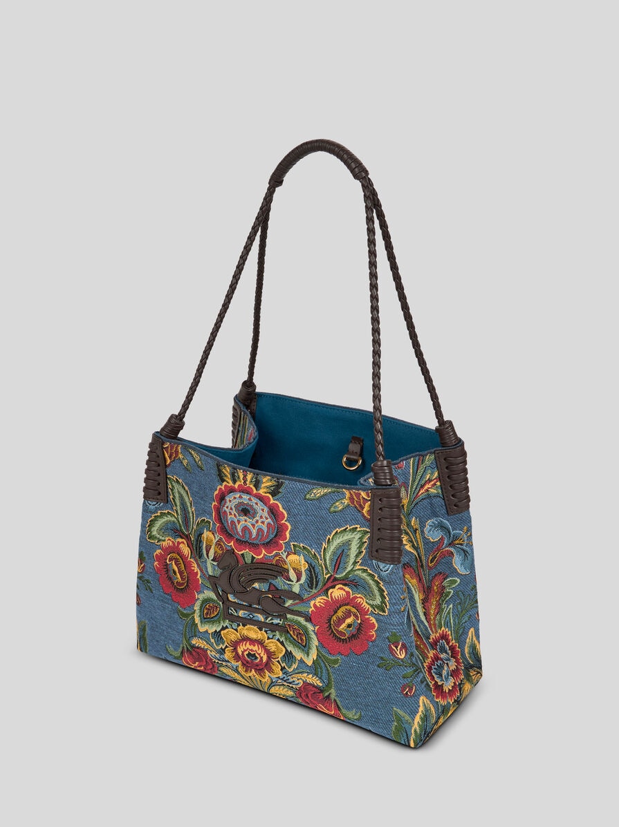 SMALL FLORAL JACQUARD LIBRA TOTE BAG | Shopping Bags | ETRO