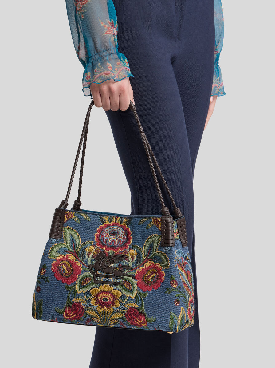 SMALL FLORAL JACQUARD LIBRA TOTE BAG | Shopping Bags | ETRO