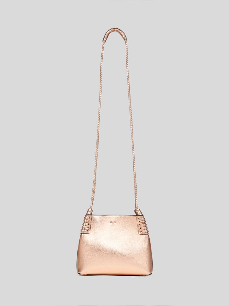 ETRO リブラ ラミネート スモール ショルダーバッグ ゴールド