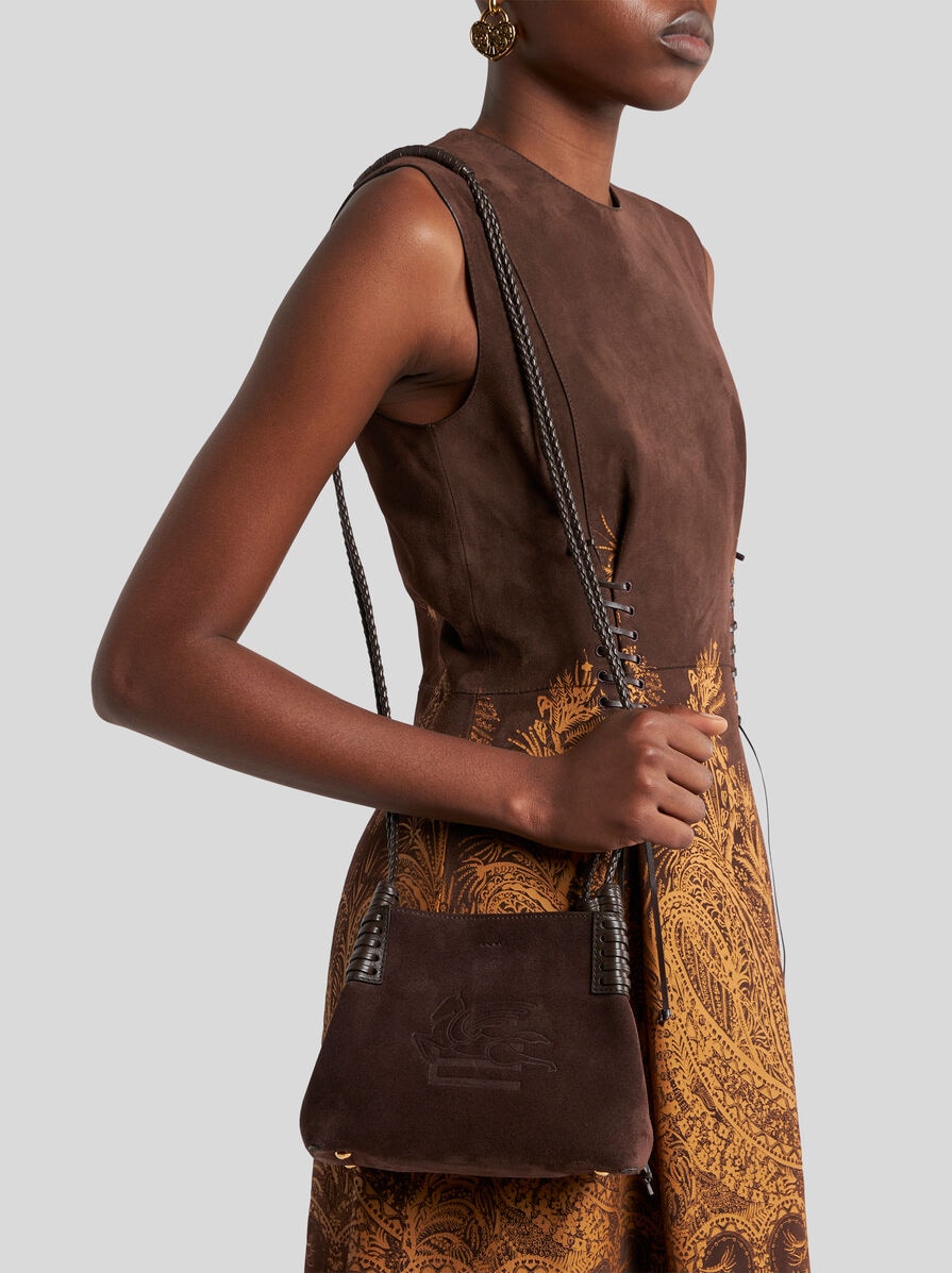 MINI LIBRA TOTE BAG IN SUEDE | Cross Body Bags | ETRO