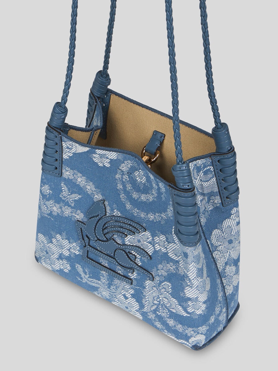 ETRO フローラル刺繍 リブラ ミディアム トートバッグ ETLO】リブラ ミディアム レザー トートバッグ (ETRO/ショルダー