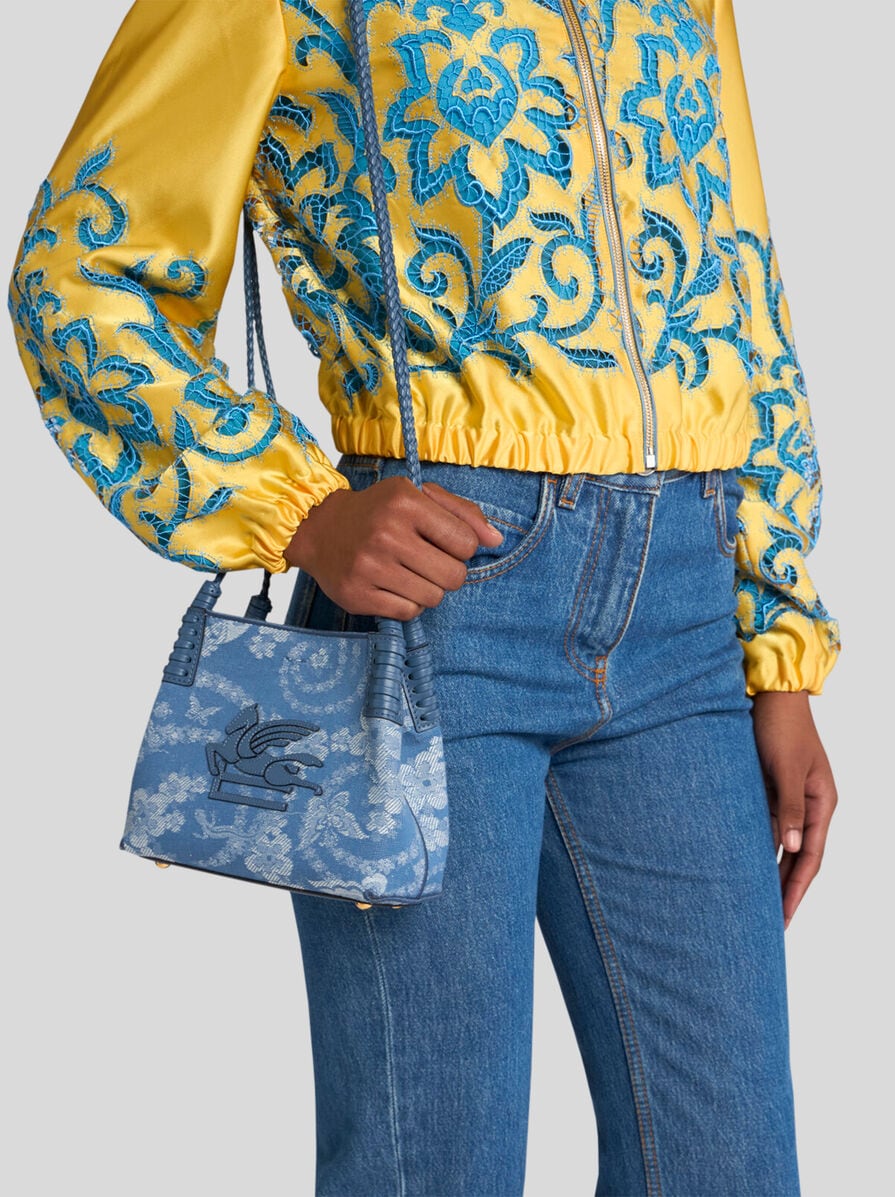 【ETRO】フローラルデニム トートバッグ スモール/関税込 フローラルデニム リブラ トートバッグ スモール | エトロ