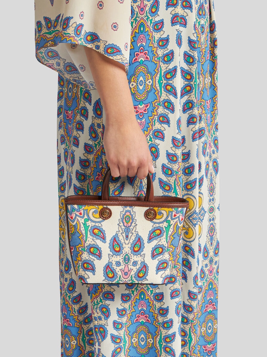 【ETRO】エトロエッセンシャル プリントキャンパス バッグ ミニ ETRO】エトロエッセンシャル プリントキャンパス バッグ ミニ