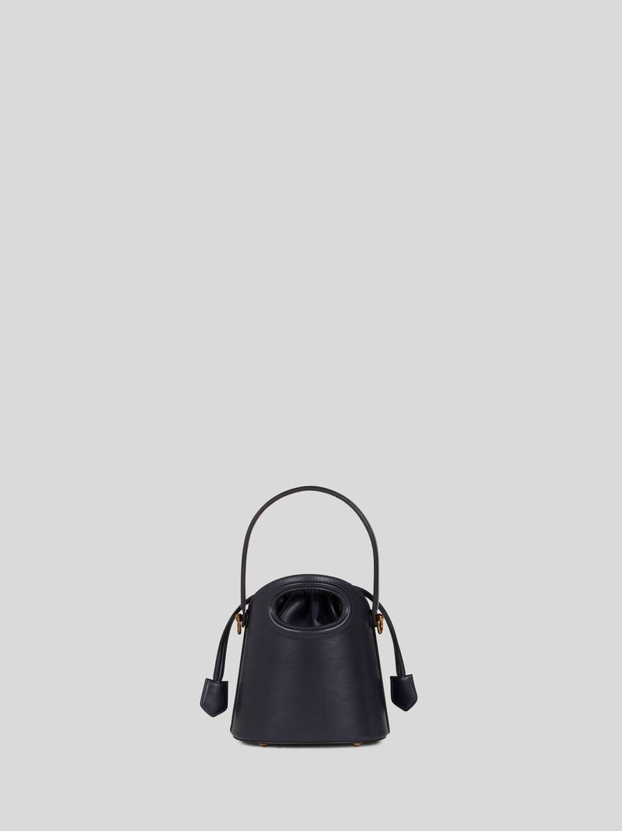 【ETRO】ブラック ショルダーバッグ「Saturno Medium」バケット Leather Saturno bag | Women | Black | ETRO