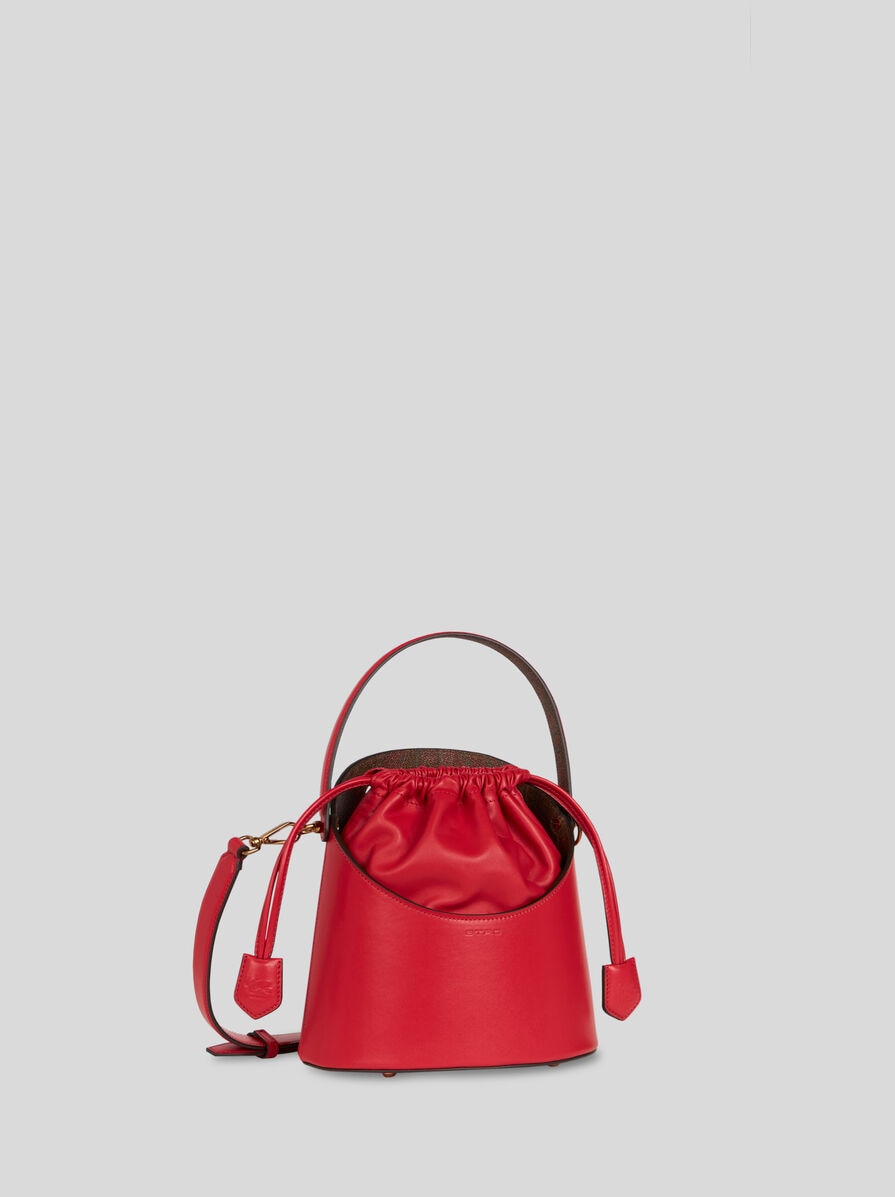 【ETRO】ブラック ショルダーバッグ「Saturno Medium」バケット Leather Saturno bag | Women | Black | ETRO
