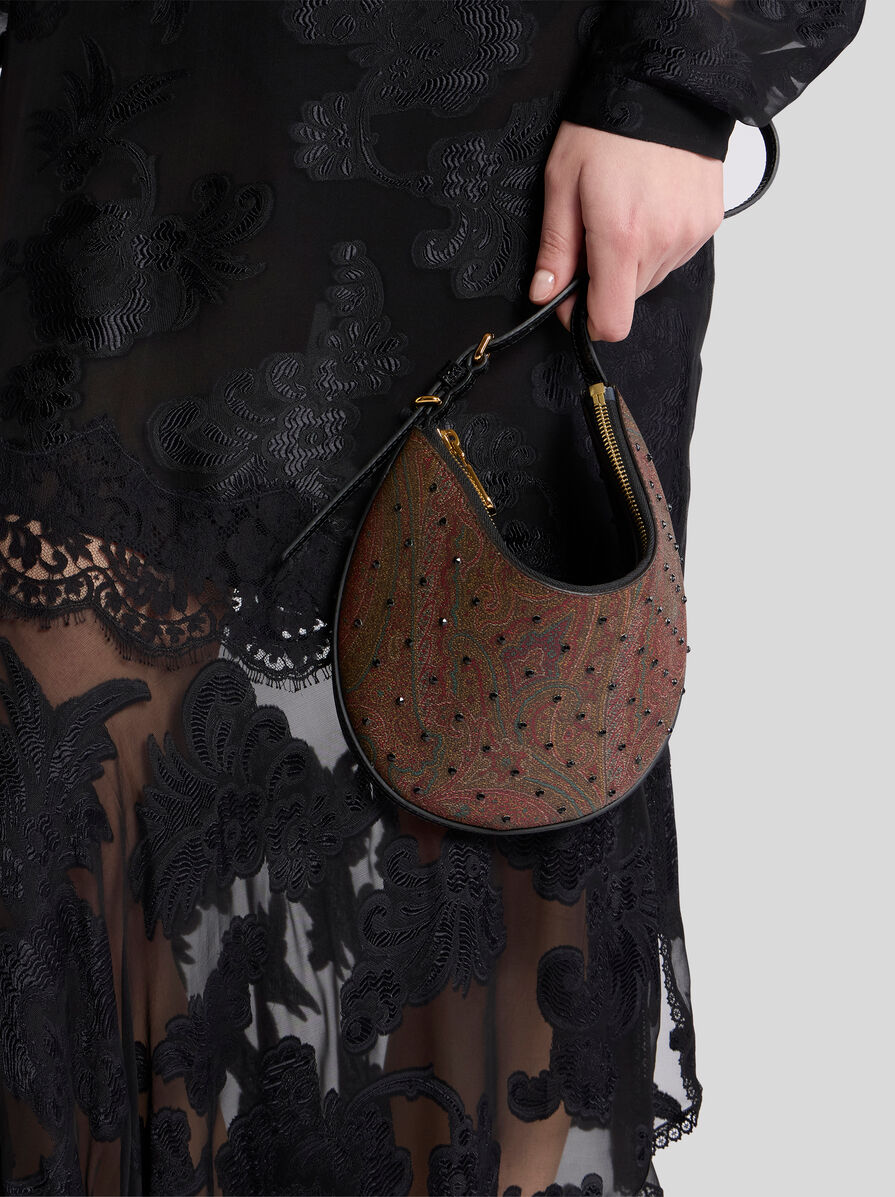 SMALL ETRO ESSENTIAL ARNICA HOBO BAG WITH RHINESTONES