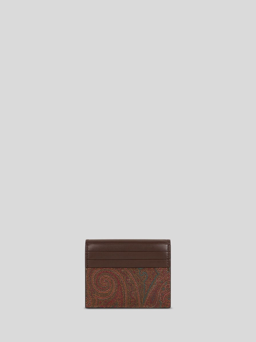 【送料&関税込】Etro Paisley Motif Card Holder Etro Coated canvas clutch with paisley motif