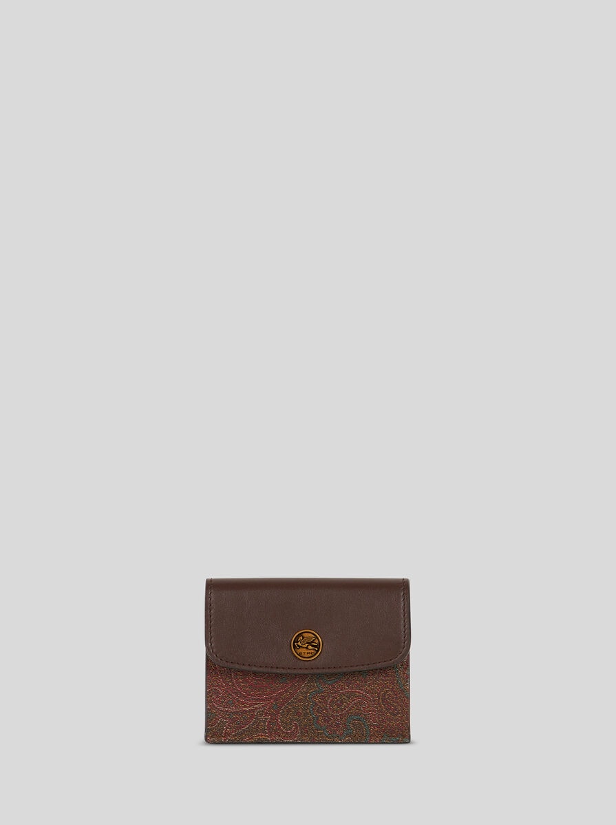 【送料&関税込】Etro Paisley Motif Card Holder Etro Coated canvas clutch with paisley motif