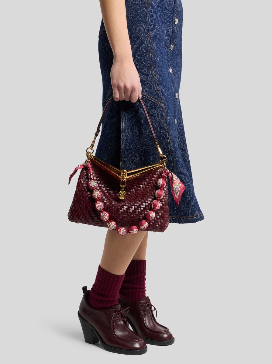 【★完売必至★】ETRO ☆ プリントファブリック ハンドル プリントファブリック スフィア＆ビーズ ハンドル | エトロ