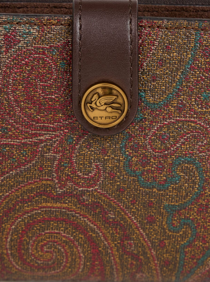 美品✨ストラップ外してもヨシ✨　ETRO　エトロ　お財布ショルダー ETRO エッセンシャル アルニカ ウォレット ショルダーストラップ付き