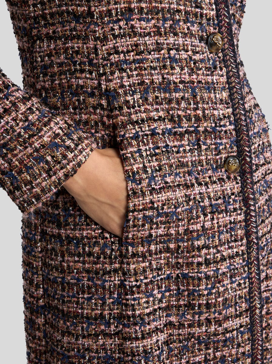 MULTICOLOURED TWEED COAT | Coats and Outerwear | ETRO