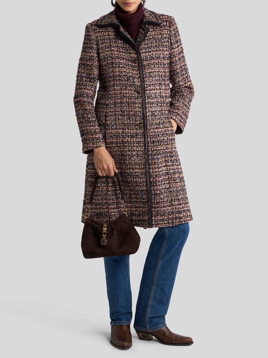 MULTICOLOURED TWEED COAT | Coats and Outerwear | ETRO