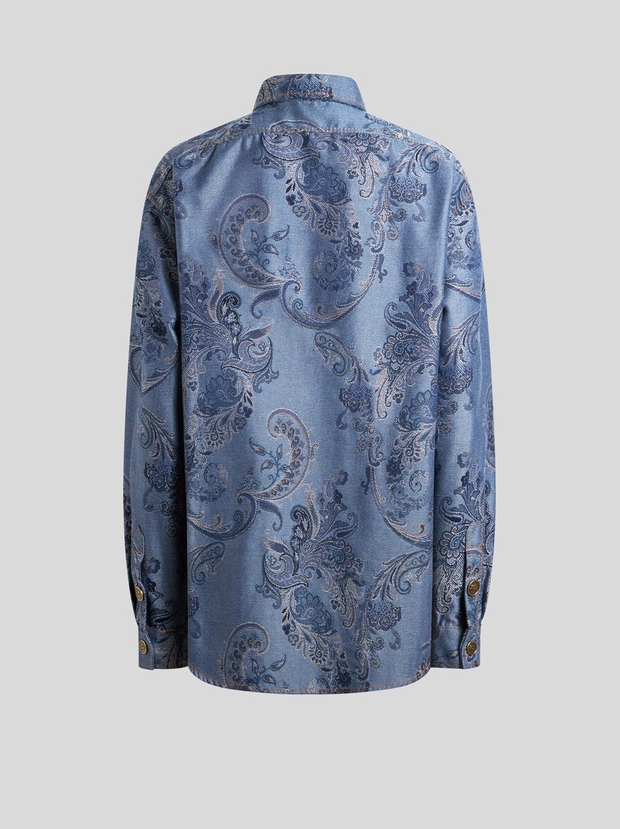 【★完売必至★】ETRO ☆ ジャカード デニム オーバーシャツ ジャカード デニム オーバーシャツ | エトロ