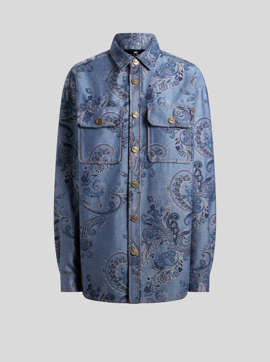 【★完売必至★】ETRO ☆ ジャカード デニム オーバーシャツ ジャカード デニム オーバーシャツ | エトロ
