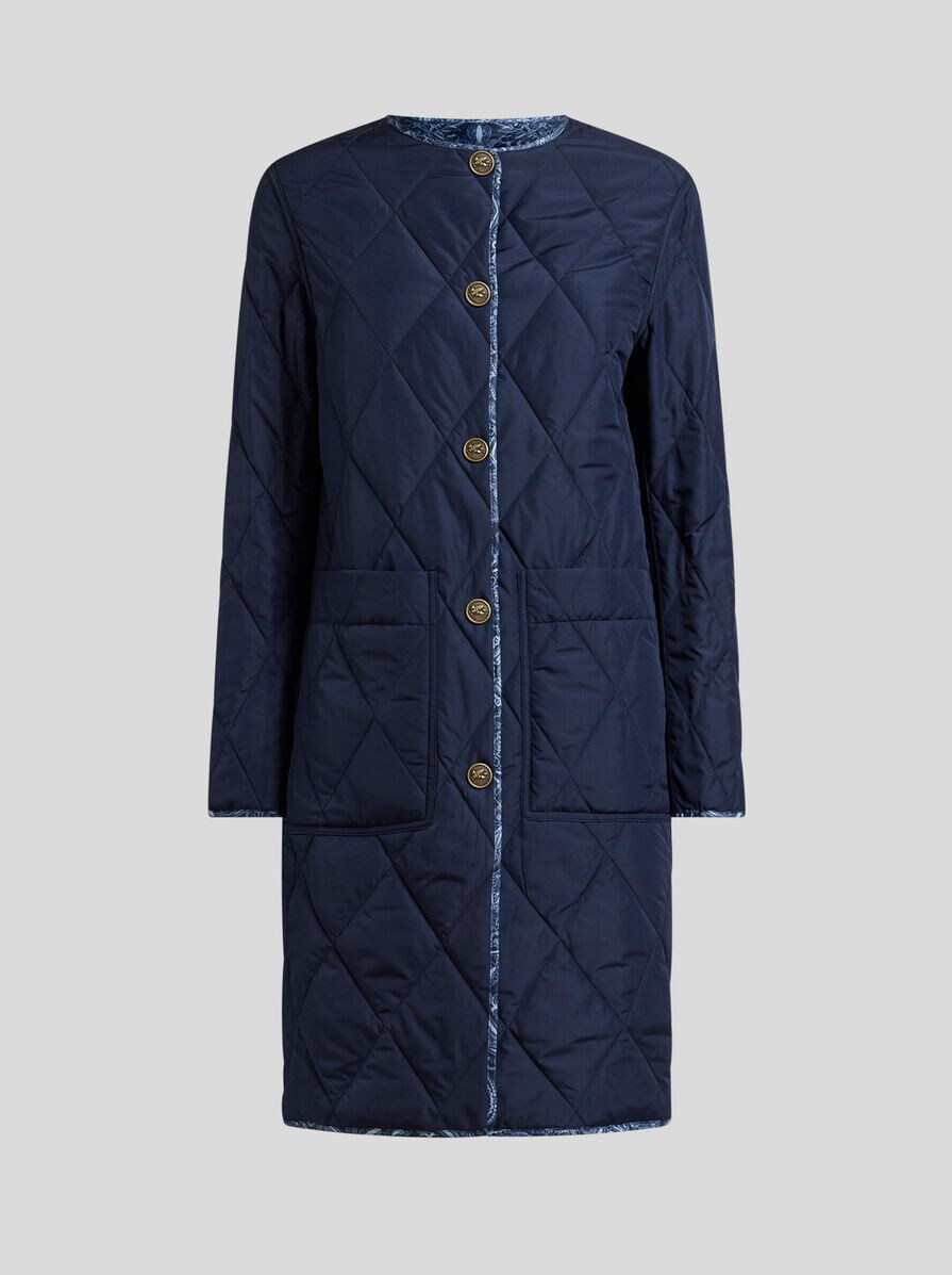 ロング リバーシブル キルティング ダウンジャケット | エトロ