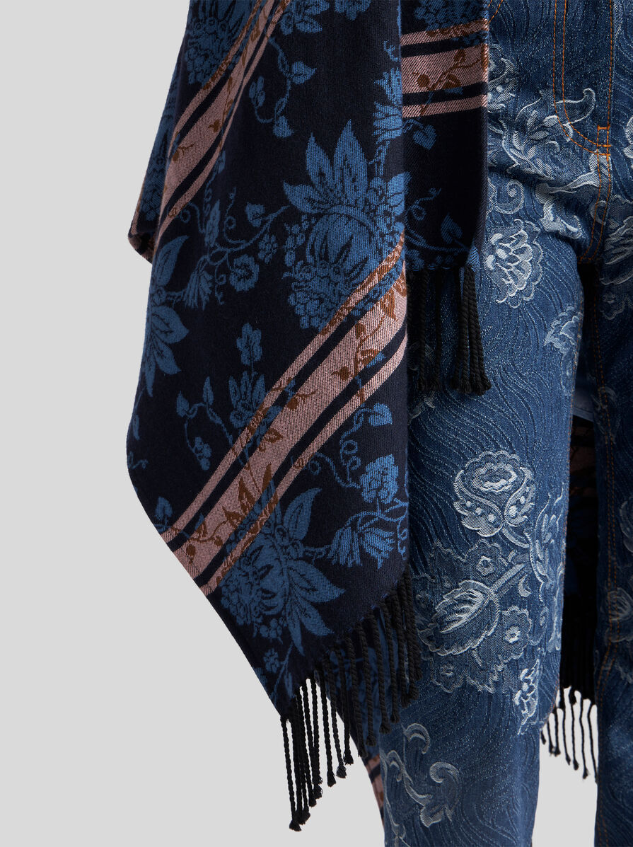 【★完売必至★】ETRO ☆ ジャカードケープ フローラル ジャカード ケープ | エトロ