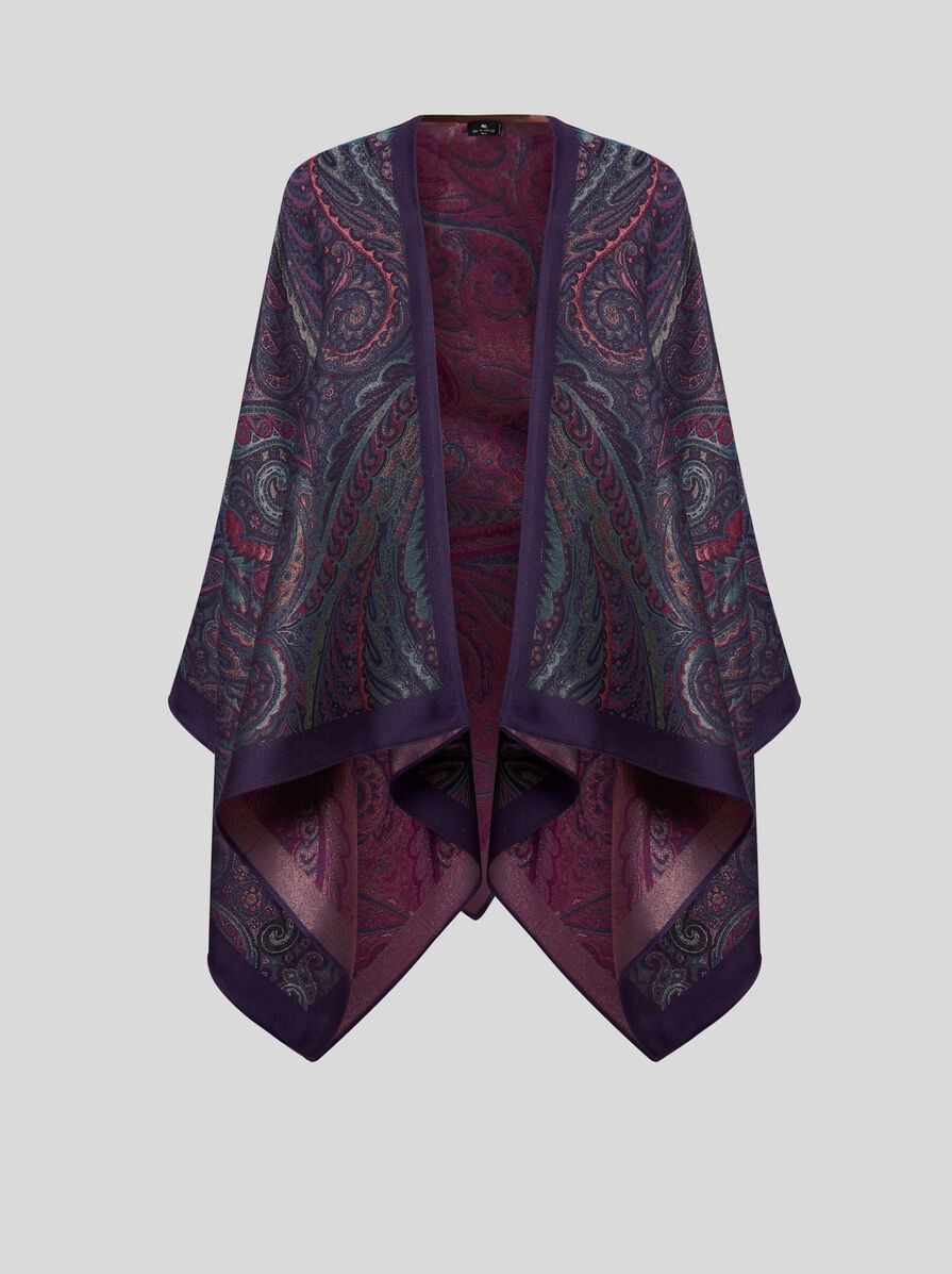 【関税&送料込】Etro Cape WOOL- AND SILK-BLEND JACQUARD CAPE