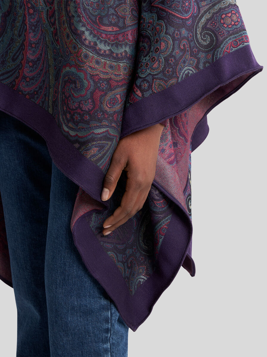 【関税&送料込】Etro Cape Etro // Black & Multi Silk Floral Beaded Tassel Cape – VSP