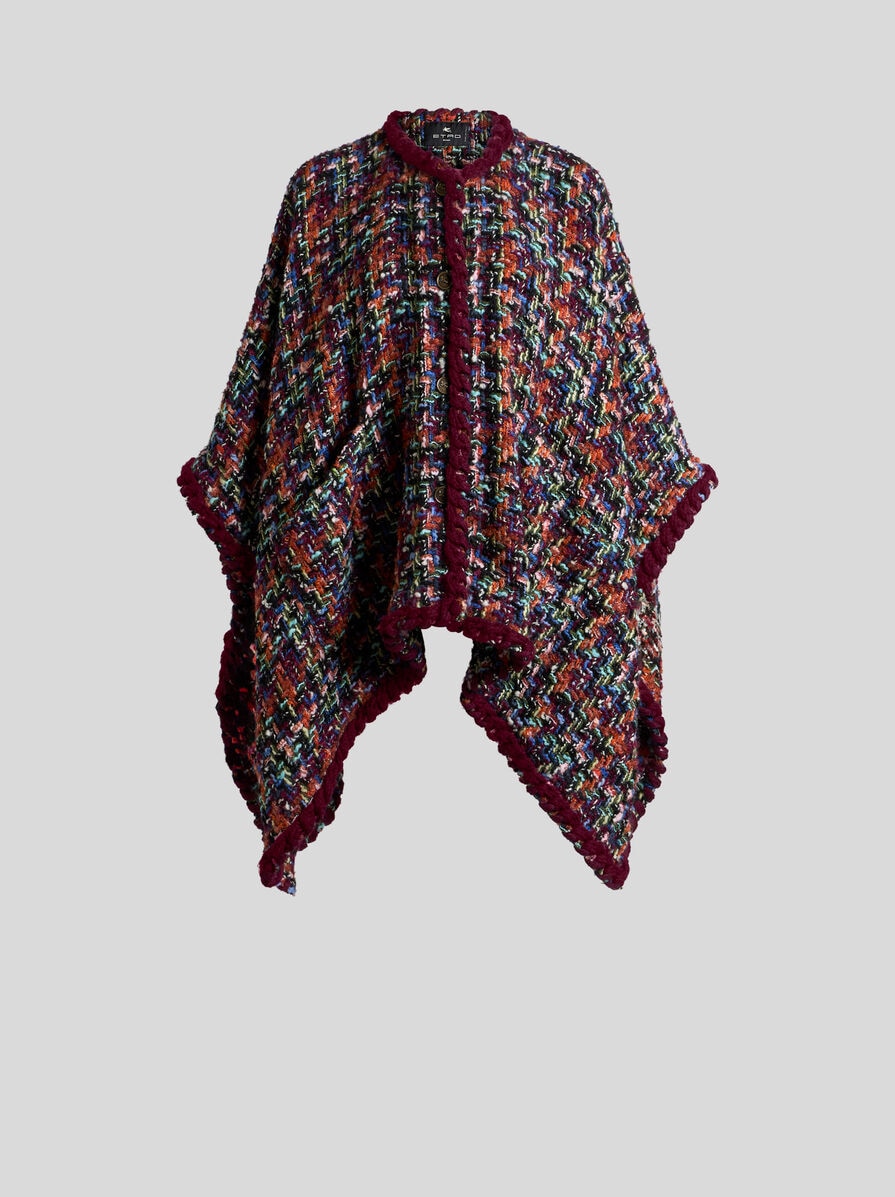 マルチカラー ツイード ケープ | エトロ マルチカラー ツイード ケープ | エトロ