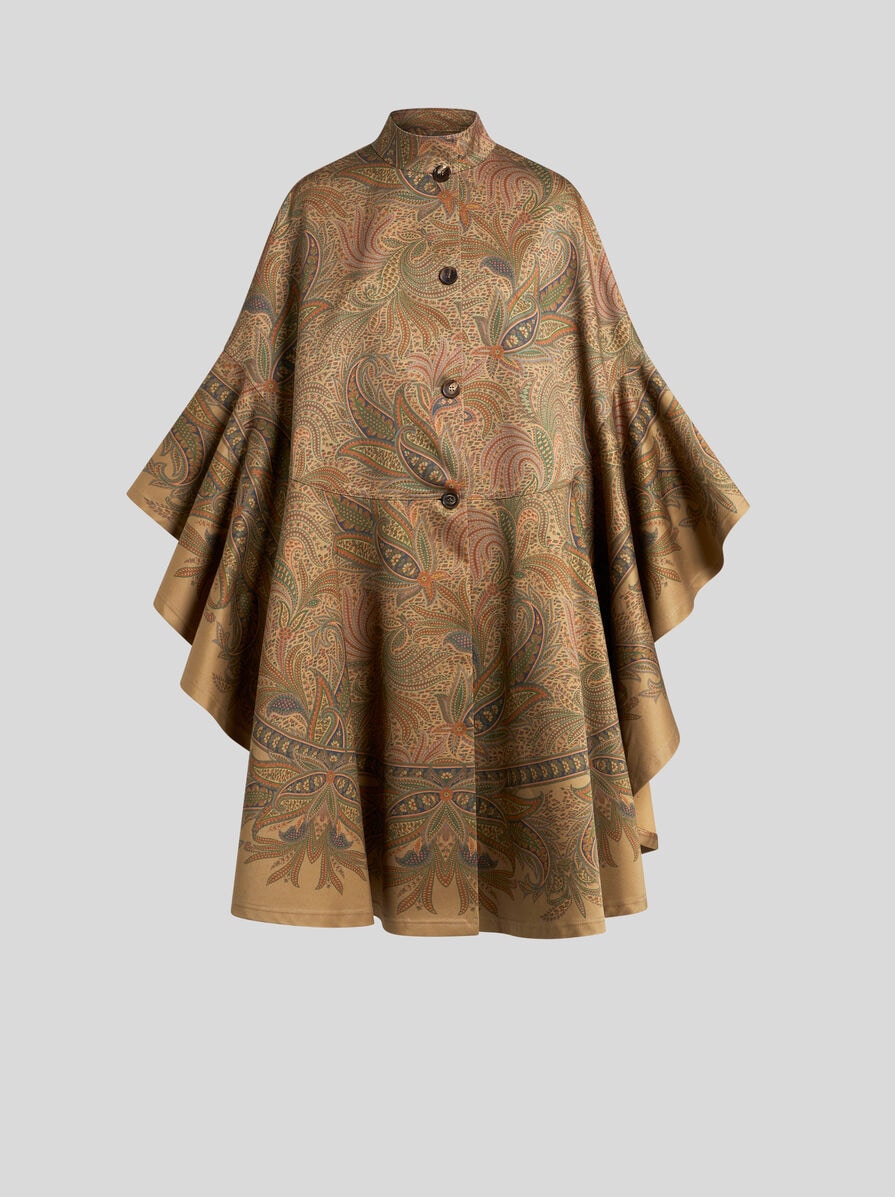 【★日本未入荷★】ETRO ☆ ペイズリーケープ ETRO ペイズリーリバーシブル ケープ | ブラック | FARFETCH JP