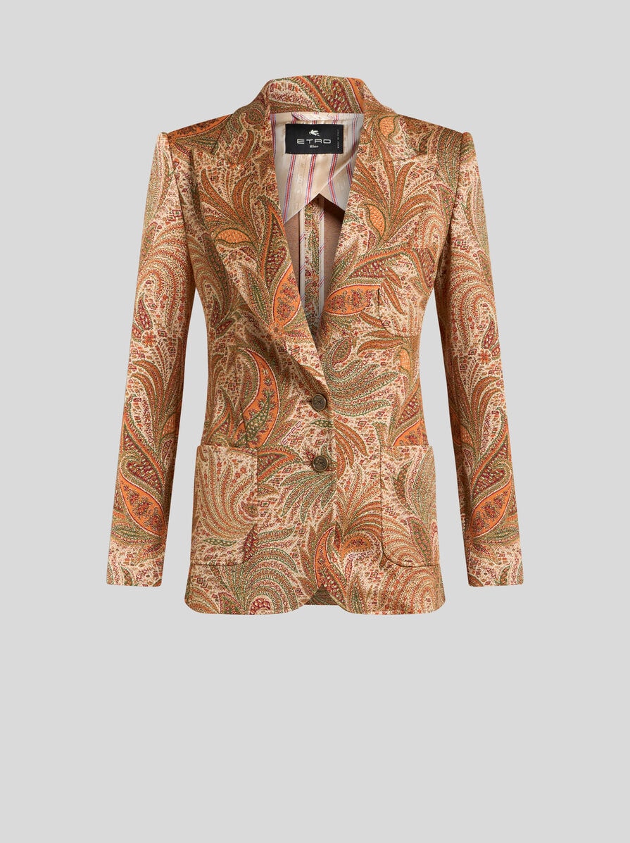SINGLE-BREASTED PAISLEY JACQUARD JACKET